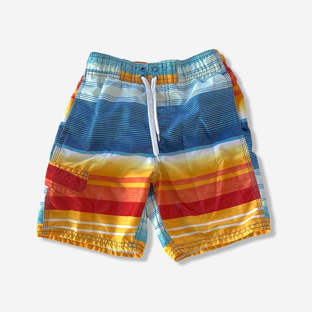 Colorful Kavu Striped Boy’s Swim Shorts
